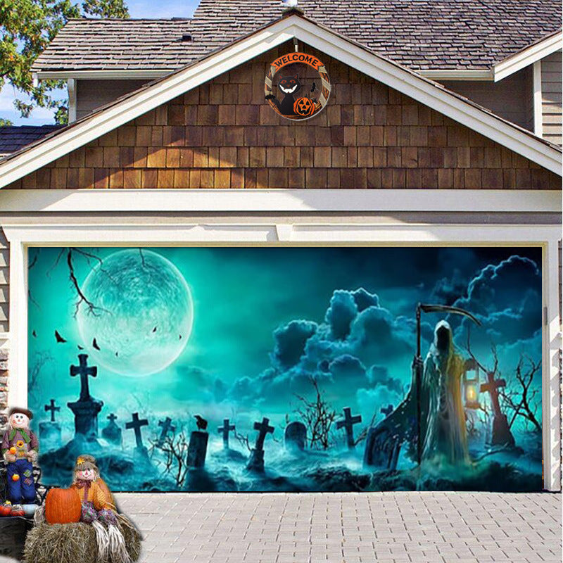 Halloween Garage Door Backdrop Sticker