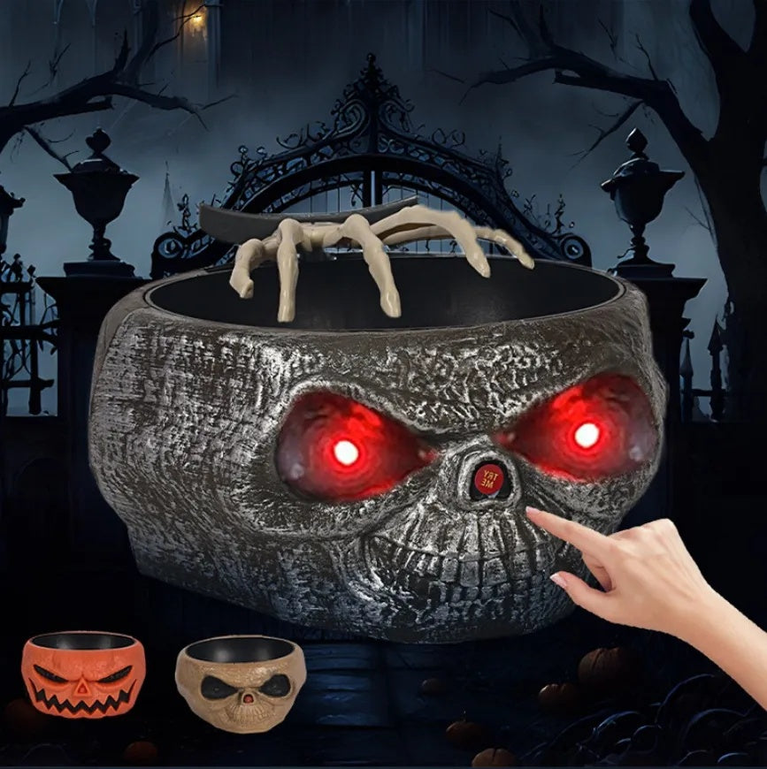 Halloween Motion-Activated Pumpkin Candy Bowl